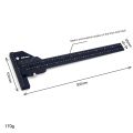 Multifunction Inch MM Woodworking Scriber Gauge Aluminum Steel Measuring Marking Framing Ruler Tool for Carpentry Tools Kit Set.