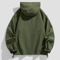 Streetwear Tactical Men’s Jacket Outdoor Windproof Loose Coat Hooded Jackets Men Waterproof Pocket Windbreaker Outwear. 