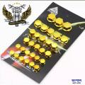 Golden 30Pcs Universal Motorcycle Screw Nut Bolt Cap Cover Kit/ Nut cover / Motorcycle Modification Accessories Head Screw Cover. 