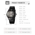 SKMEI Men Quartz Watch Leather Strap Waterproof Watch Fashion Minimalist Style For Men 1991. 