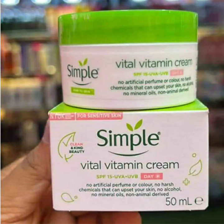 Simple Kind To Skin Vital Vitamin Day Cream – 50ml | Daraz.com.bd