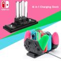 6 in 1 Nintendo Switch Charger 4 Joycon 2 Pro Controller Charging Dock Station NS Joystick Stand.