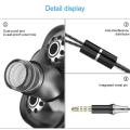 Dual Drivers Earphones Headphones With Mic And Volume Control 3.5mm Audio Jack Headset For IOS Android. 