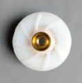 Four Teeth White Plastic Mixer Grinder Brass Insert for Strength and Long Lasting Life Jar Coupler - 4.3 CM.