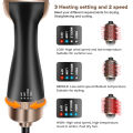 Ubeator -1200W Hot Air Hair Comb Brush Hair Dryer 2 In 1 Multifunctional Hair Straightener Curling Tool G7-Black. 