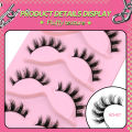 GROINNEYA Fluffy Lashes 5 Pairs 3D Faux Mink Lashes Fluffy Soft Wispy Volume Natural long False Eyelashes Reusable Eyelashs Make. 