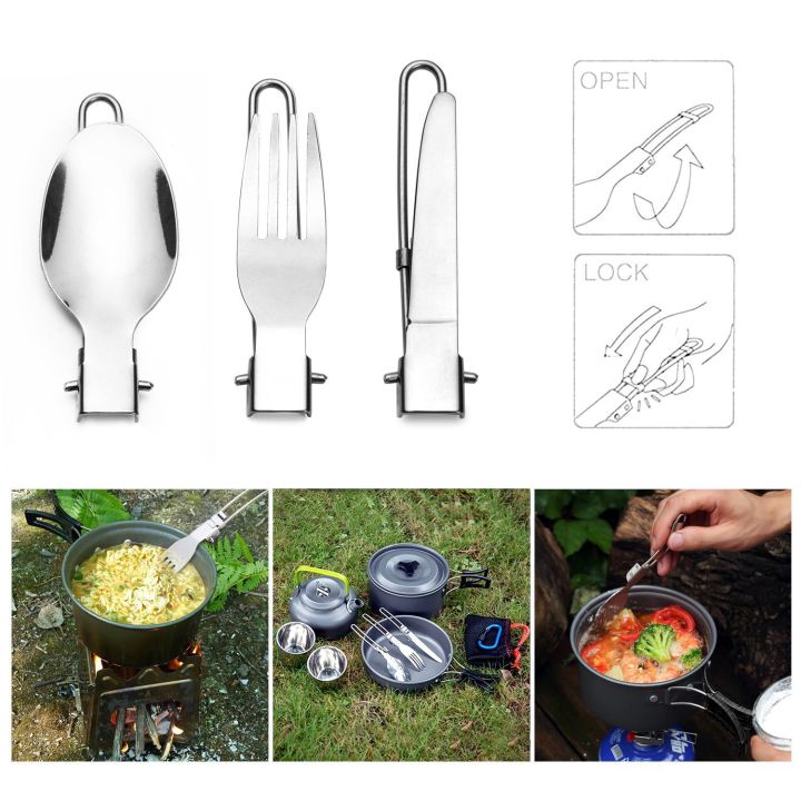 TARKA%20Stainless%20Steel%20Foldable%20Fork%20Knife%20Utensils%20Spoon%20Set%20Outdoor%20Camp%20Picnic%20Slice%20Tableware%20Hiking%20Tourist%20Cooking%20Supplies%20-%20Image%206