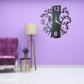 Wall Clock  Black Tree Birds Shaped Laser Cut Designer Wooden Wall Clock.. 