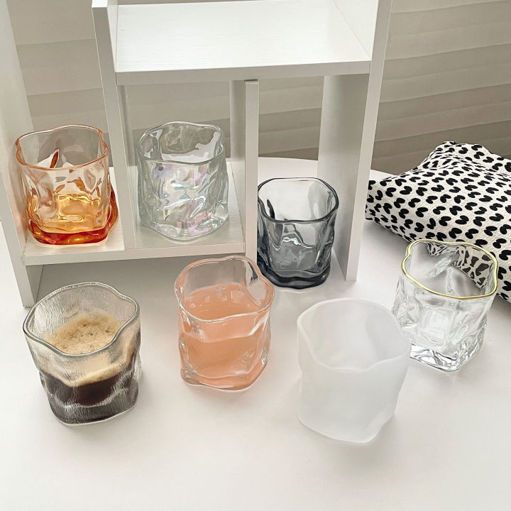 INS Wind Twist Glass High Beauty Tea Coffee Breakfast Milk Wine Cup Small Gift
