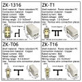 High Power Splitter Quick Wire Connector Terminal Block Electrical Cable Junction Box ZK-306 ZK-506 ZK-T06 ZK-T16 Connectors. 
