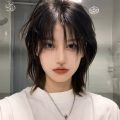 Wolf Tail Wig Men's and Women's Short Hair Internet Celebrity Same Style Natural Realistic Japanese Warrior Head Same Style Anchovy Head Full-Head Wig Style. 