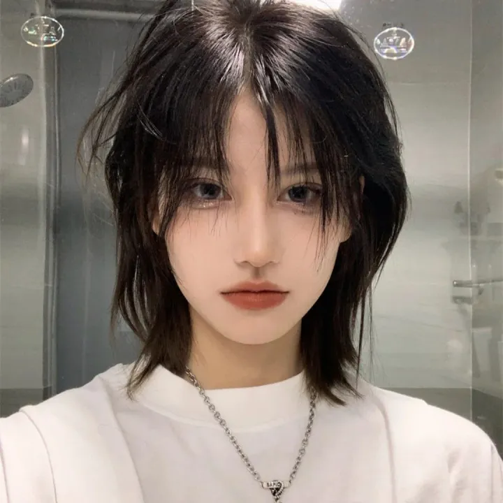 Wolf%20Tail%20Wig%20Men's%20and%20Women's%20Short%20Hair%20Internet%20Celebrity%20Same%20Style%20Natural%20Realistic%20Japanese%20Warrior%20Head%20Same%20Style%20Anchovy%20Head%20Full-Head%20Wig%20Style%20-%20Image%209