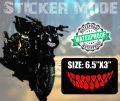 Sticker For Bike |  Monster_Teeth on Headlight  | Best Quality  Sticker For Bike Decal  And Decoration ( Sticker_Mode ). 