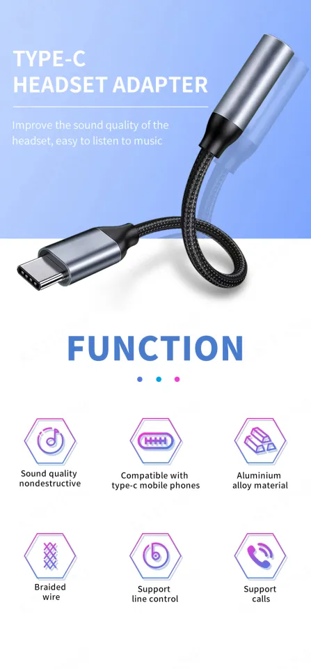 BlueTooth]BlueWow 09U Type C to Adapter Jsaux Aux Usb C To