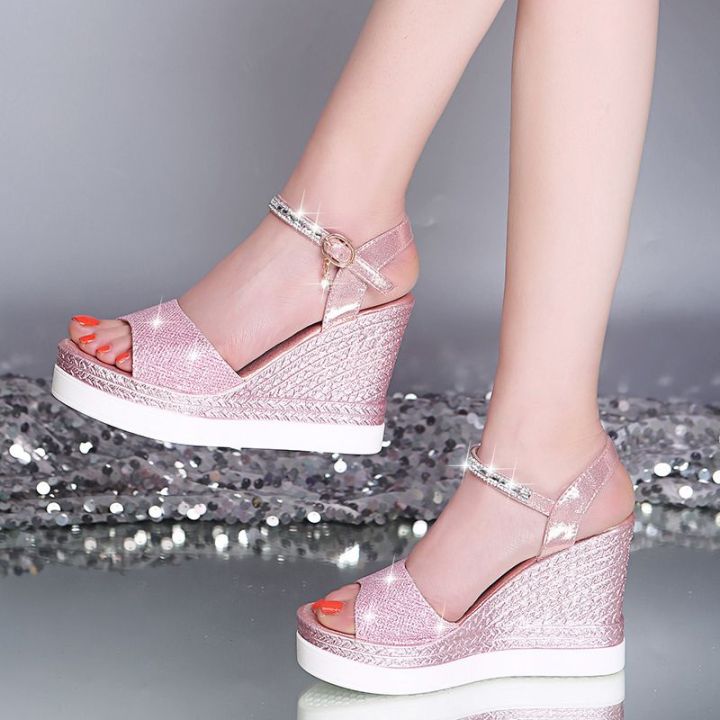 Women's%20Wedge%20Sandals2023Summer%20New%20Korean%20Style%20All-Matching%20Waterproof%20Platform%20Platform%20High%20Heel%20Open%20Toe%20Platform%20Shoes%20with%20Buckle%20-%20Image%203