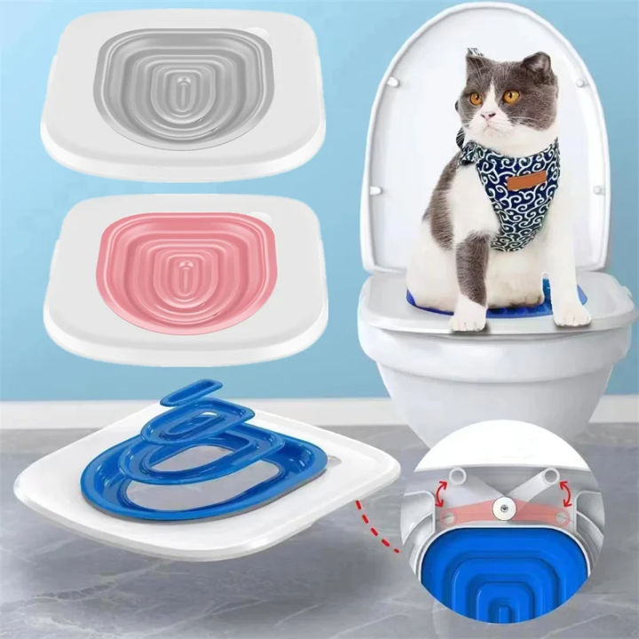 Cat Toilet Training Kit Reusable Trainer Cat Litter Boxes Pet Cleaning Pets Teach Cats to Use Toilet Trainer Pet Accessaries