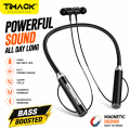 TIMACK® Wireless Bluetooth Earphones Neckband Headphones Gaming Stereo Sports Headset Halter Waterproof Magnetic Earbud with LED Display. 
