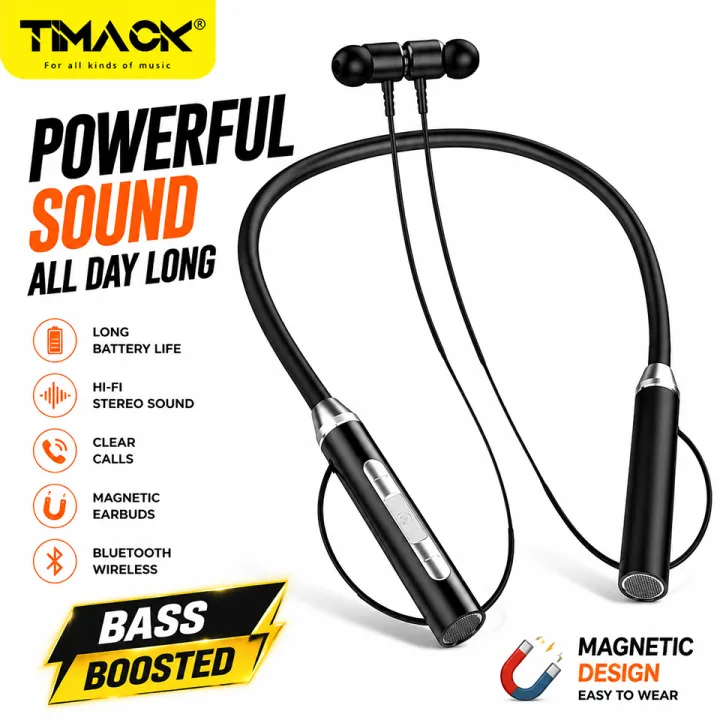 TIMACK%C2%AE%20Wireless%20Bluetooth%20Earphones%20Neckband%20Headphones%20Gaming%20Stereo%20Sports%20Headset%20Halter%20Waterproof%20Magnetic%20Earbud%20with%20LED%20Display%20-%20Image%202