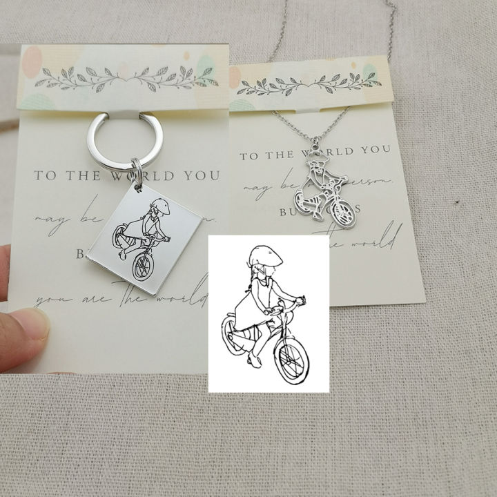 Customized%20Children%20Actual%20Drawing%20Keychain%20Kids%20Artwork%20Personalized%20Custom%20Photo%20Art%20Keychain%20Jewelry%20Gift%20-%20Image%204