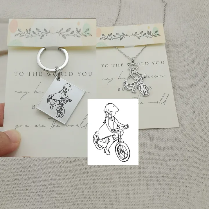 Customized%20Children%20Actual%20Drawing%20Keychain%20Kids%20Artwork%20Personalized%20Custom%20Photo%20Art%20Keychain%20Jewelry%20Gift%20-%20Image%204
