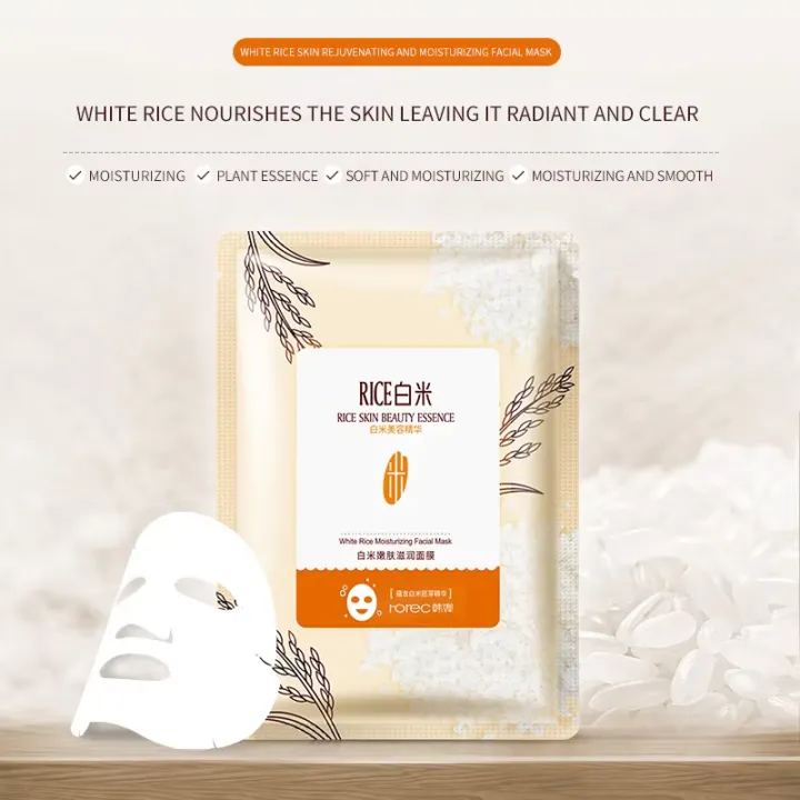 〽️ Rorec White Rice Moisturizing Facial Mask – 30g | Hydrating Sheet ...