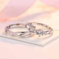 Crystal Couple Heart Ring For Lovers Men Women - Ring For Girls.