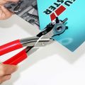 Revolving Leather Punch with Comfort Grip-9" Belt Hole Puncher for Leather Heavy Duty, 6 Size Revolving Hole Puncher. 