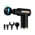 Portable Electric Massage Gun Deep Tissue Muscle Relaxation Fascia Gun with 4 Heads. 