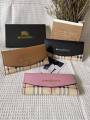 Premium Checkered Long Wallet for Women - Classic Plaid Card Holder & Purse Set - Stylish Flap Wallet with Button Closure - Multiple Colors.