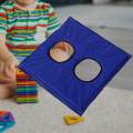 Kids Sensory Mat Preschool Jumping Mat Development Red 50cmx50cmx2cm. 