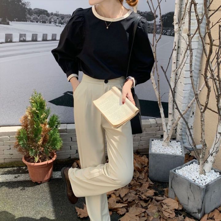 Niche%20Elegant%20Long%20Sleeve%20Blouse%20Women%202023%20Spring%20New%20Korean%20Style%20Loose-Fitting%20Blouse%20Design%20Sense%20Bishop%20Sleeves%20Top%20-%20Image%208