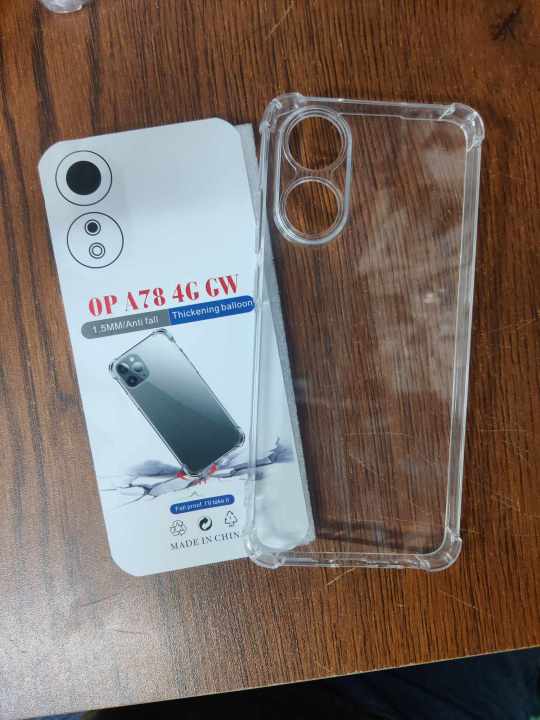for oppo a78 4g soft clear transparent back cover