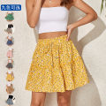 amazon women's high waist fashion print skirt shein style small floral leopard print a-line skirt women. 