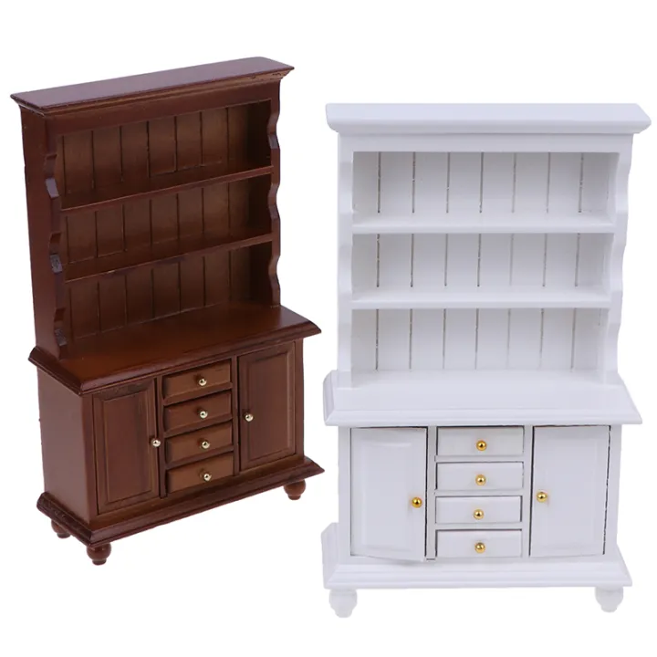 1/12%20Dollhouse%20Miniature%20Furniture%20Multifunction%20Wood%20Cabinet%20Bookcase%20Cabinet%20-%20Image%206