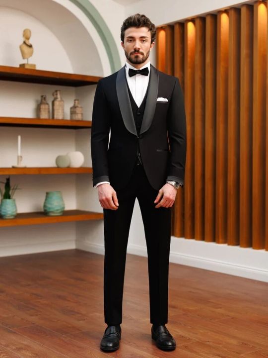 Handsome%20Black%20slim-fitting%203PCS%20Tuxedo%20Suit%20For%20men's%202024%20Formal%20Occasions%20Wedding%20Suit%20Vest%20Coat%20Pants%20Wedding%20Cocktail%20-%20Image%204