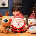 New Deer Santa Claus Plush Toy Stuffed Animal Soft Cute Elk Snowman Pillow Doll Toys for Children Girls Kids Christmas Gift.