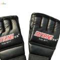 MMA Half Finger Boxing Fight Gloves Mitts for Sparring Punching Bag Training - for Adults Black 3. 