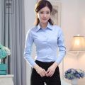 Women's Short-Sleeved Cotton Shirt2023New Korean Style Slim Fit All-Matching Work Clothes Summer Professional Top Shirt.