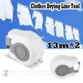 26M Retractable Clothes Laundry Indoor Outdoor Reel Automatic Washing Line Double -. 