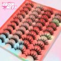 GROINNEYA Eyelashes 3D Mink Lashes Fluffy Soft Wispy Natural Cross Eyelash Extension Reusable Lashes Mink False Eyelashes Makeup. 