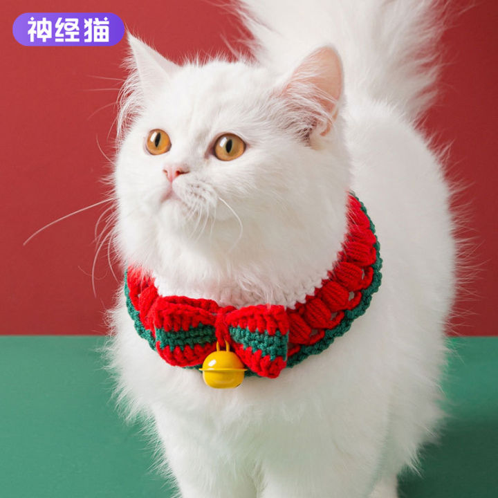Pet Knitted Collar, Cat, Dog, Ring, Bell, Neck Accessories, Woolen