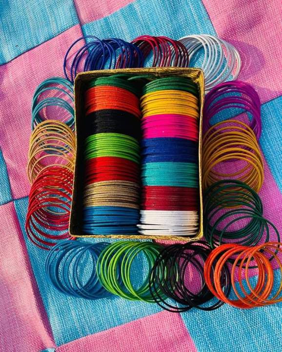 Indian Metalic Velvet Churi Banglees 6 Dozon And 12 dozon Different ...