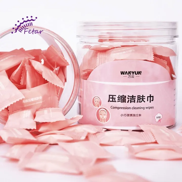 Disposable%20And%20Portable%20Non-Woven%20Cloth%20Cleansing%20Compressed%20Face%20Towel%20With%20Marshmallow%20Shape%20FETAR%20-%20Image%203