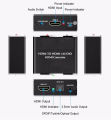 RD HDMI Audio Extractor HDMI to HDMI Optical TOSLINK SPDIF + 3.5mm Stereo Extractor Converter HDMI Audio Splitter Adapter. 