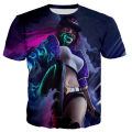 League of Legends T-Shirts Game LOL KDA Akali 3D Print Men Women Fashion Oversized Short Sleeve T Shirt Kids Tees Tops Clothing. 