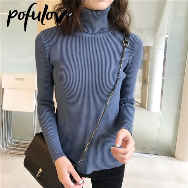 Turtleneck%20Sweater%20Women's%20Slim%20Pullover%20Top%20Black%20Knit%20Sweater%20Basic%20Knitwear%20Solid%20Color%20Jumper%20Sweater%20Autumn%20and%20Winter%20-%20Image%208
