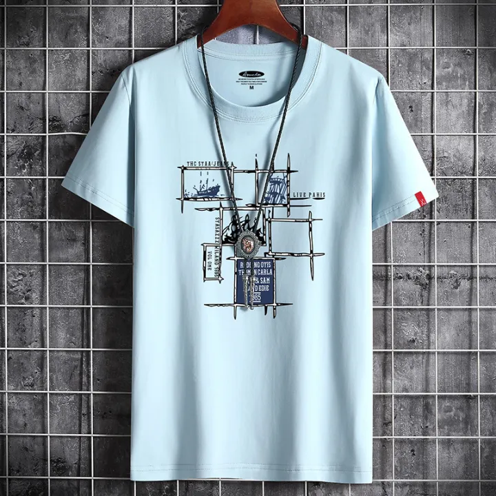 Kwai%20New%20Summer%20Short%20Backing%20Shirt%20Round%20Neck%20T-shirt%20Fashion%20Couple%20Half%20Sleeve%20Men's%20T%20-%20Image%203