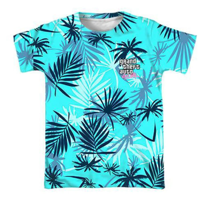 Grand Theft Auto Vice City T Shirts GTA 3D Print Men Woman Casual Short Sleeve T-Shirt Streetwear Harajuku Kids Top Tees Clothes