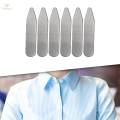 6Pcs Collar Stays Exquisite Wrinkle Metal for Uniform Engagement Daily 50mmx10mmx0.8mm. 