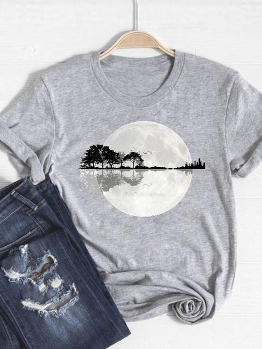 Print%20T%20Shirt%20Short%20Sleeve%20Flower%20Vintage%20Cute%2090s%20Summer%20Top%20Fashion%20Clothes%20Women%20Clothing%20Gray%20Basic%20Tee%20Graphic%20T-shirt%20-%20Image%206
